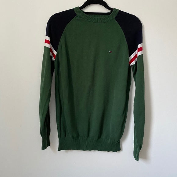 Tommy Hilfiger Green Crew Round Neck Sweater - Picture 1 of 5